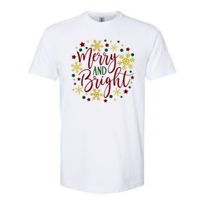 Merry & Bright Christmas Patterns Softstyle CVC T-Shirt