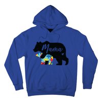 Mama Bear Cute Autism Awareness Mom With Puzzle Piece Cub Cute Gift Hoodie