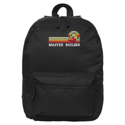 Master Builder Cool Builder Building Blocks Set Toys 16 in Basic Backpack