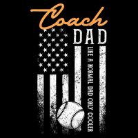 Mens Baseball Coach Dad Like A Normal Dad Only Cooler USA Flag Impact Tech Backpack