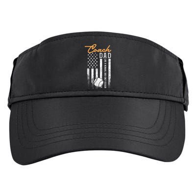 Mens Baseball Coach Dad Like A Normal Dad Only Cooler USA Flag Adult Drive Performance Visor