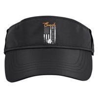 Mens Baseball Coach Dad Like A Normal Dad Only Cooler USA Flag Adult Drive Performance Visor