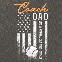 Mens Baseball Coach Dad Like A Normal Dad Only Cooler USA Flag Cotton Canvas Backpack