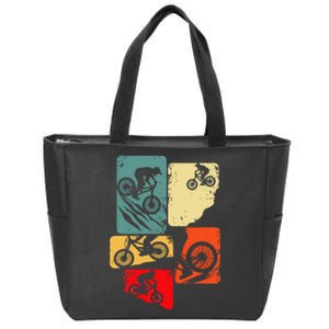 Mountain Bike Downhill Mtb Biking Cycling Biker Zip Tote Bag