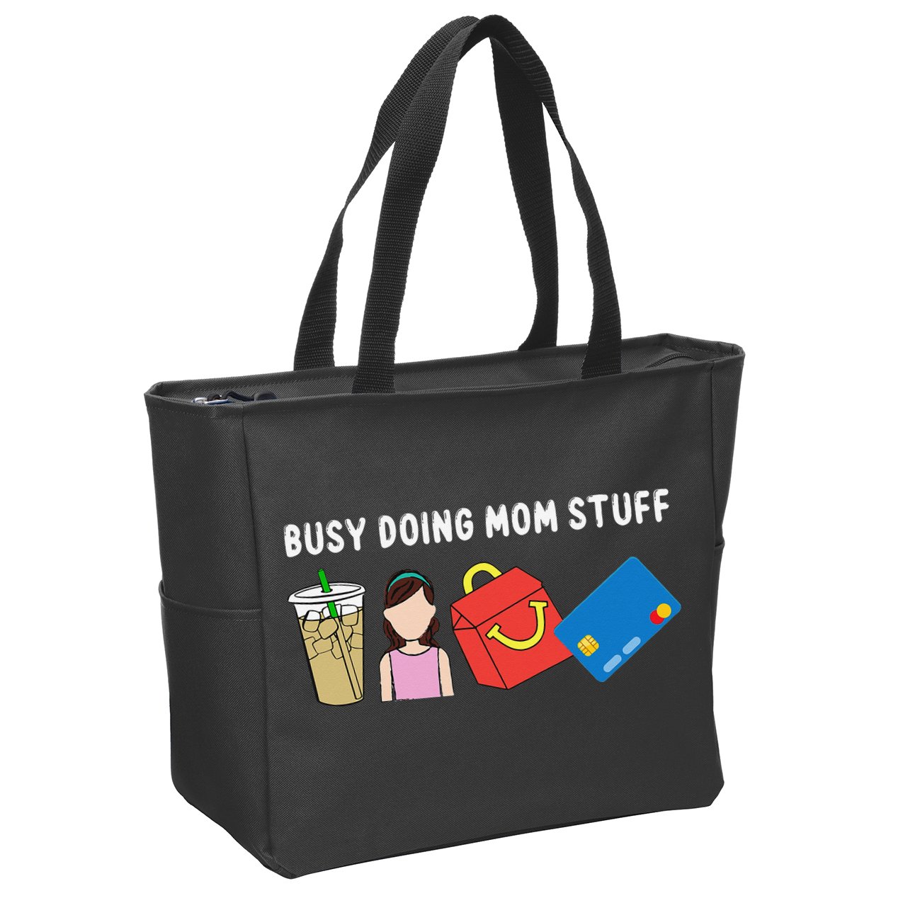 Mama Busy Doing Mom Stuff Funny Mother's Day Zip Tote Bag