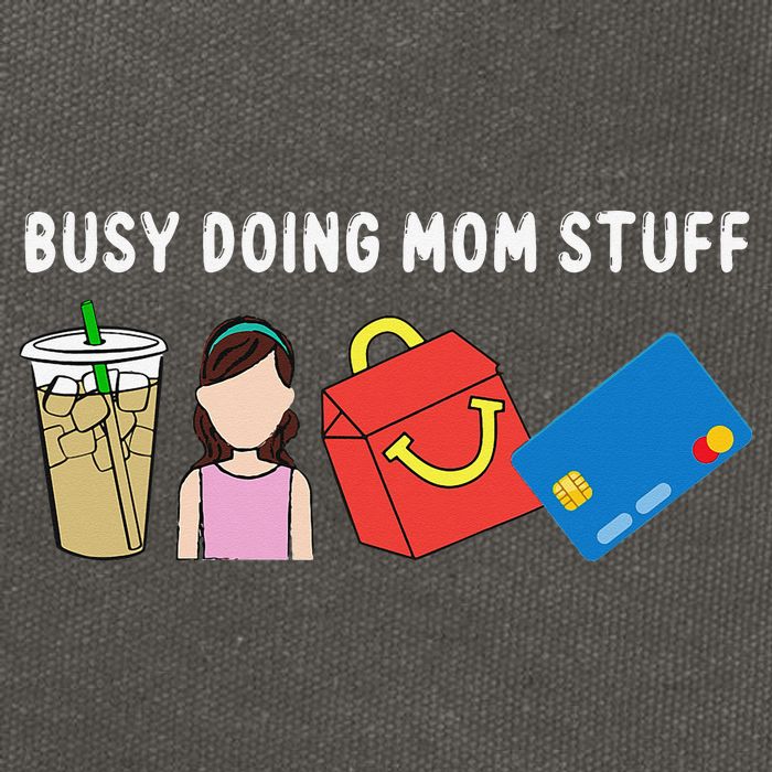 Mama Busy Doing Mom Stuff Funny Mother's Day Cotton Canvas Backpack