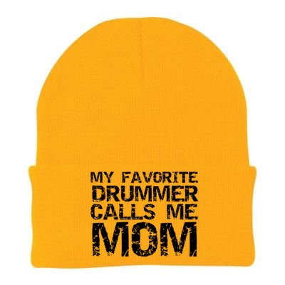 Marching Band Drumline Mom My Favorite Drummer Calls Me Mom Meaningful Gift Knit Cap Winter Beanie