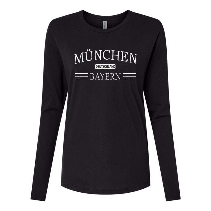 MüNchen Bayern Deutschland Munich Bavaria Germany Womens Cotton Relaxed Long Sleeve T-Shirt