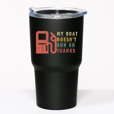 My Boat Doesnt Run On Thanks Funny Boating Vintage Tumbler