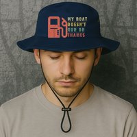 My Boat Doesnt Run On Thanks Funny Boating Vintage Bucket Hat