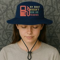 My Boat Doesnt Run On Thanks Funny Boating Vintage Bucket Hat