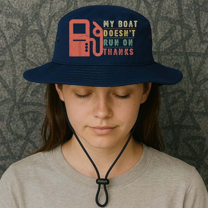 My Boat Doesnt Run On Thanks Funny Boating Vintage Bucket Hat