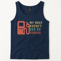 My Boat Doesnt Run On Thanks Funny Boating Vintage Tank Top