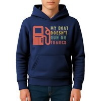My Boat Doesnt Run On Thanks Funny Boating Vintage Kids Hoodie