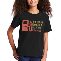 My Boat Doesnt Run On Thanks Funny Boating Vintage Kids T-Shirt