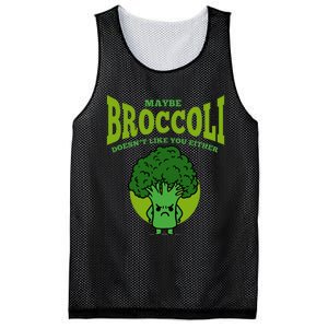 Maybe Broccoli Doesnt Like You Either Vegan Broccoli Mesh Reversible Basketball Jersey Tank