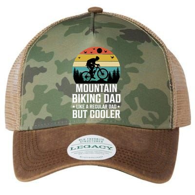 Mountain Biking Dad Like A Regular Dad But Cooler Gift Legacy Tie Dye Trucker Hat