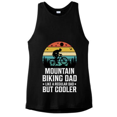 Mountain Biking Dad Like A Regular Dad But Cooler Gift Ladies PosiCharge Tri-Blend Wicking Tank