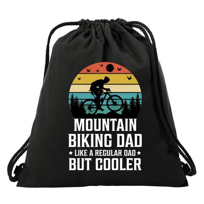 Mountain Biking Dad Like A Regular Dad But Cooler Gift Drawstring Bag