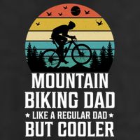 Mountain Biking Dad Like A Regular Dad But Cooler Gift Large Microfiber Waffle Golf Towel