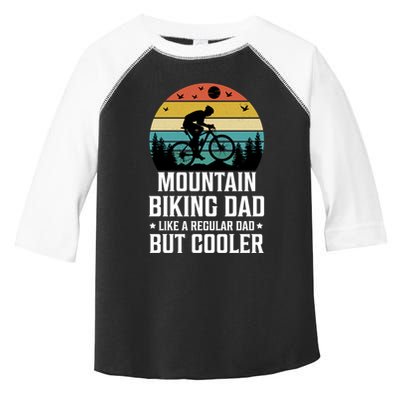 Mountain Biking Dad Like A Regular Dad But Cooler Gift Toddler Fine Jersey T-Shirt