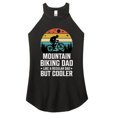 Mountain Biking Dad Like A Regular Dad But Cooler Gift Women's Perfect Tri Rocker Tank