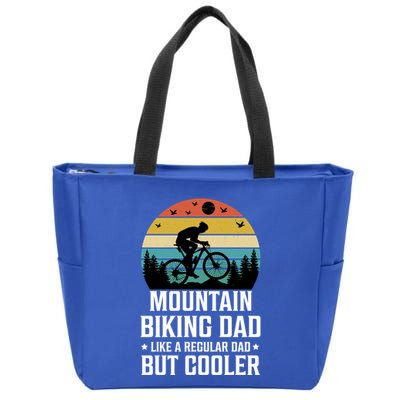 Mountain Biking Dad Like A Regular Dad But Cooler Gift Zip Tote Bag