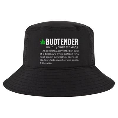 Marijuana Budtender Definition Funny 420 Cannabis Cool Comfort Performance Bucket Hat