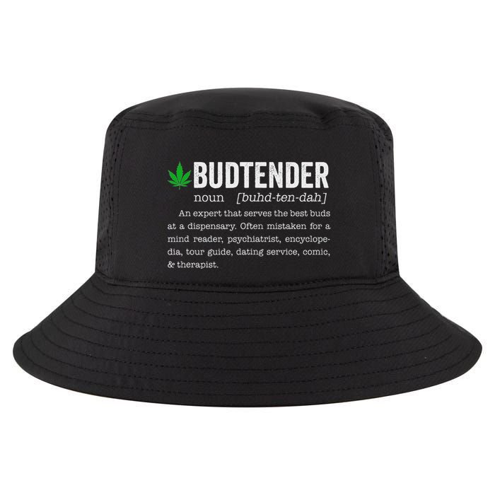 Marijuana Budtender Definition Funny 420 Cannabis Cool Comfort Performance Bucket Hat