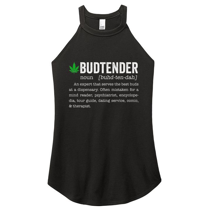 Marijuana Budtender Definition Funny 420 Cannabis Women's Perfect Tri Rocker Tank