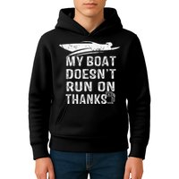 My Boat Doesn't Run On Thanks Boating Funny Boat Owners Kids Hoodie