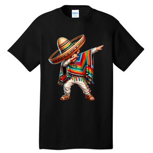 Mexican Boy Dabbing Poncho Cinco De Mayo T Tall T-Shirt