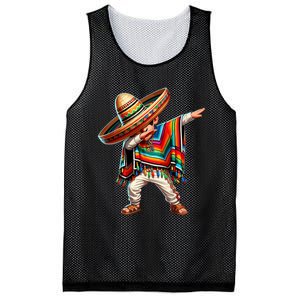 Mexican Boy Dabbing Poncho Cinco De Mayo T Mesh Reversible Basketball Jersey Tank