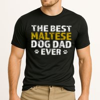 Maltese Best Dog Dad Ever Sarcastic Gift Cooling Performance Crew T-Shirt