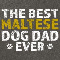 Maltese Best Dog Dad Ever Sarcastic Gift Cotton Canvas Backpack