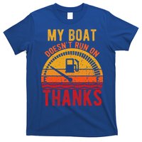 My Boat Doesnt Run On Thanks Funny Boating Vintage T-Shirt
