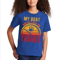 My Boat Doesnt Run On Thanks Funny Boating Vintage Kids T-Shirt
