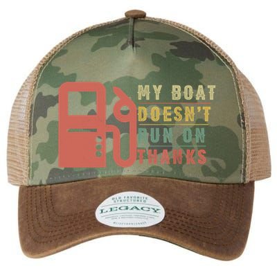 My Boat Doesnt Run On Thanks Boating Gifts For Boat Owners Legacy Tie Dye Trucker Hat