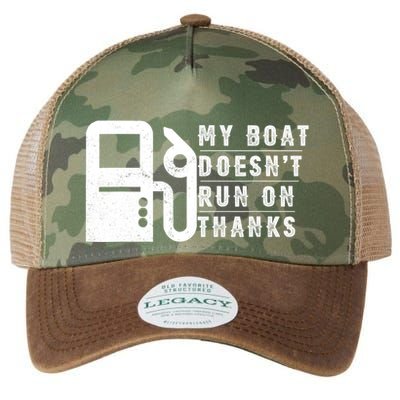 My Boat Doesnt Run On Thanks Boating Gifts For Boat Owners Legacy Tie Dye Trucker Hat