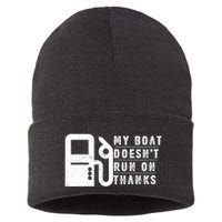 My Boat Doesnt Run On Thanks Boating Gifts For Boat Owners Sustainable Knit Beanie