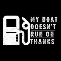 My Boat Doesnt Run On Thanks Boating Gifts For Boat Owners Pom Pom 12in Knit Beanie