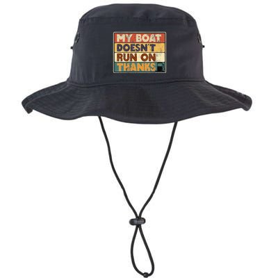 My Boat Doesnt Run On Thanks Funny Quote For Boat Owners Bucket Hat