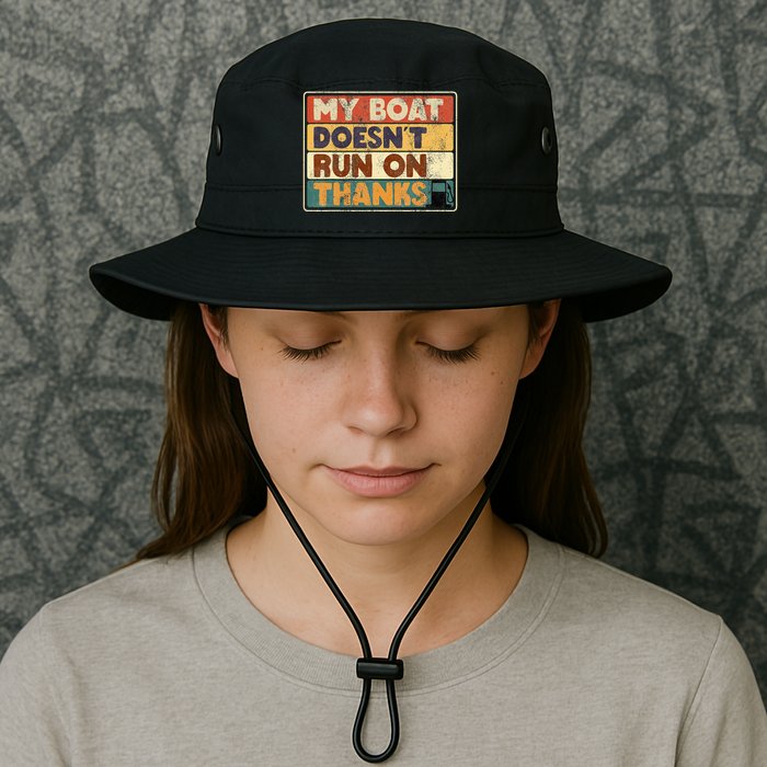 My Boat Doesnt Run On Thanks Funny Quote For Boat Owners Bucket Hat