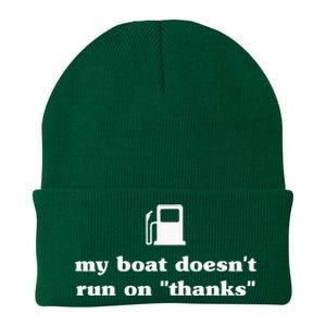 My Boat Doesnt Run On Thanks Funny Saying For Boat Owners Knit Cap Winter Beanie