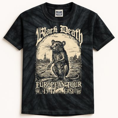 Mouse Black Death European 1347 1351 Kids Tie-Dye T-Shirt