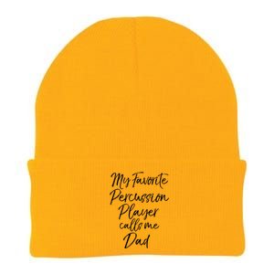 Marching Band Dad My Favorite Percussion Player Calls Me Dad Great Gift Knit Cap Winter Beanie