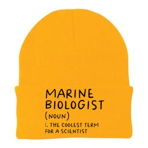 Marine Biologist Definition Funny Scientist Science Teacher Knit Cap Winter Beanie