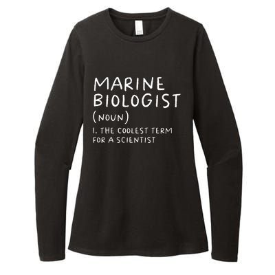 Marine Biologist Definition Funny Scientist Science Teacher Womens CVC Long Sleeve Shirt