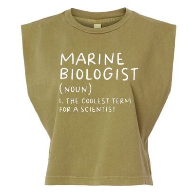 Marine Biologist Definition Funny Scientist Science Teacher Garment-Dyed Women's Muscle Tee