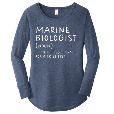 Marine Biologist Definition Funny Scientist Science Teacher Women's Perfect Tri Tunic Long Sleeve Shirt